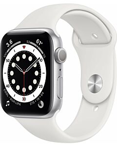 Apple Watch Series 6 AL 44mm Zilver/White GPS 4G Refurb 5*  